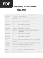 Rodgers Elementary School Calendar