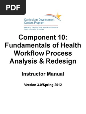 Health IT Workforce 10: Fundamentals of Health Workflow Process Analysis and Redesign