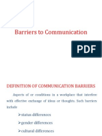 Barriers To Communication