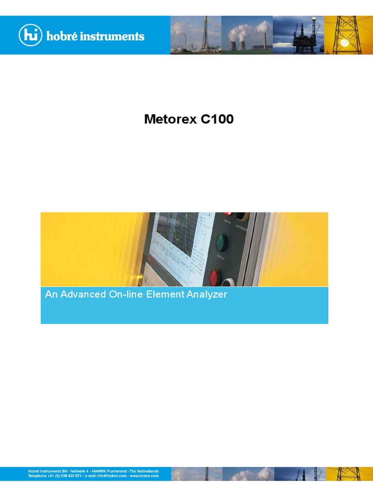 Metorex C100: Advanced Element Analyzer | PDF | Sensor | Calibration
