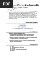 syllabus - percussion ensemble 2014