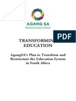 Transforming Education: Agangsa'S Plan To Transform and Restructure The Education System in South Africa