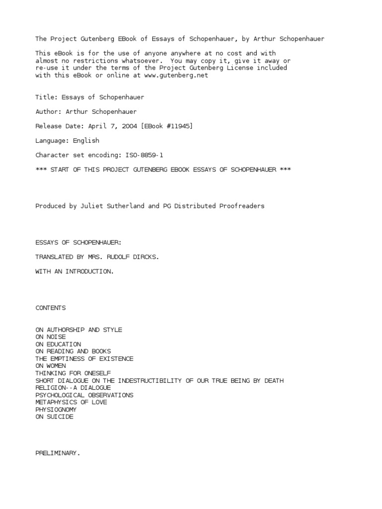 The essential schopenhauer pdf image