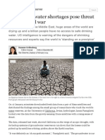 Why global water shortages pose threat of terror and war | Environment | The Observer