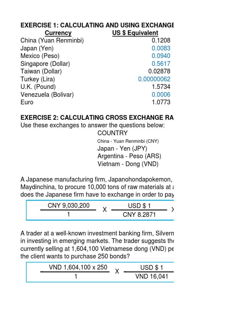 Forex Problems | PDF | Renminbi | Exchange Rate