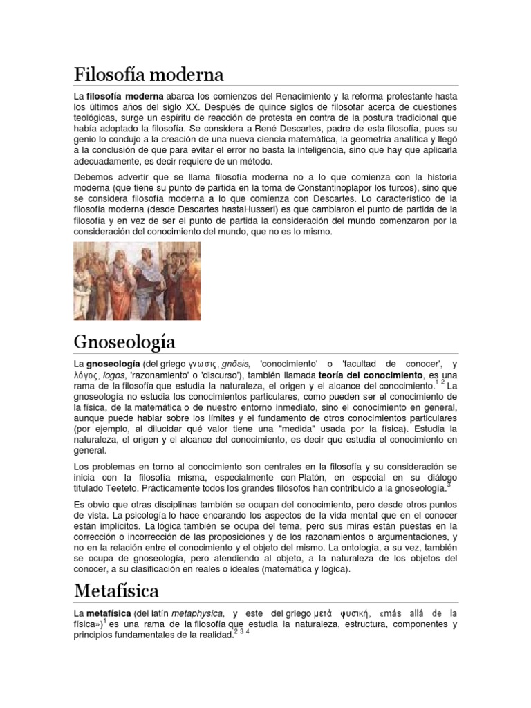 Racionalismo en la Filosofía Moderna | PDF | Racionalismo | Metafísica