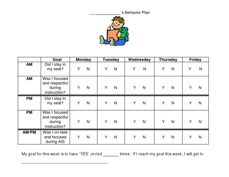 Student Weekly Behavior Tracker | PDF
