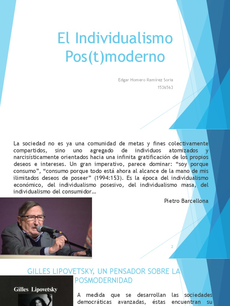 Individualismo en la sociedad posmoderna | PDF | Individualismo | Sociedad