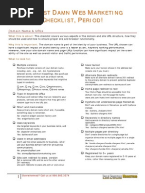 Web Marketing Checklist