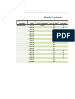 Planilla de Excel de Alta de Empleados