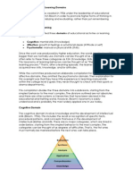 Bloom's Taxonomy of Learning Domains