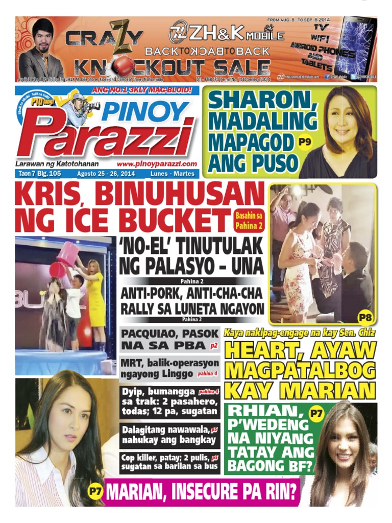 Pinoy Parazzi Vol 7 Issue 105 August 25 - 26, 2014 | PDF