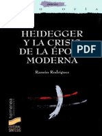 Heidegger y La Crisis de La Época Moderna