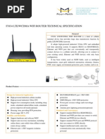 f3834 Lte&Wcdma Wifi Router Specification