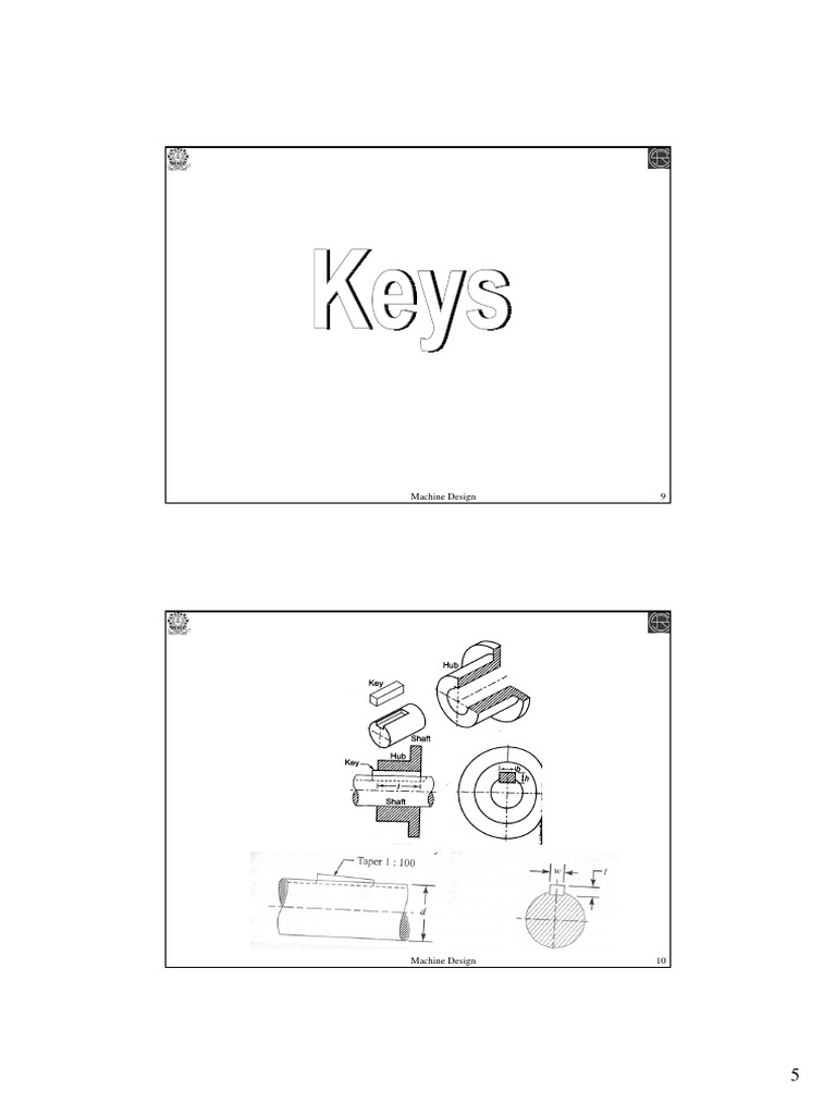 Types and Functions of Machine Keys | PDF | Gear | Machines