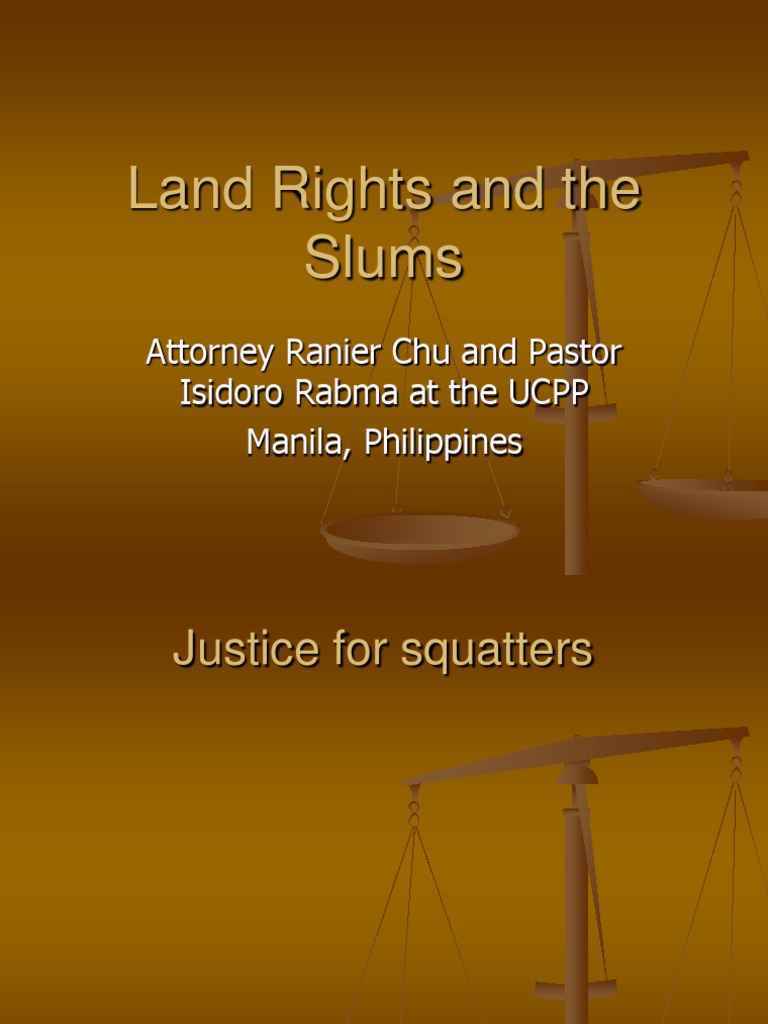 Land Rights and The Slums | PDF | Wall | Surveying