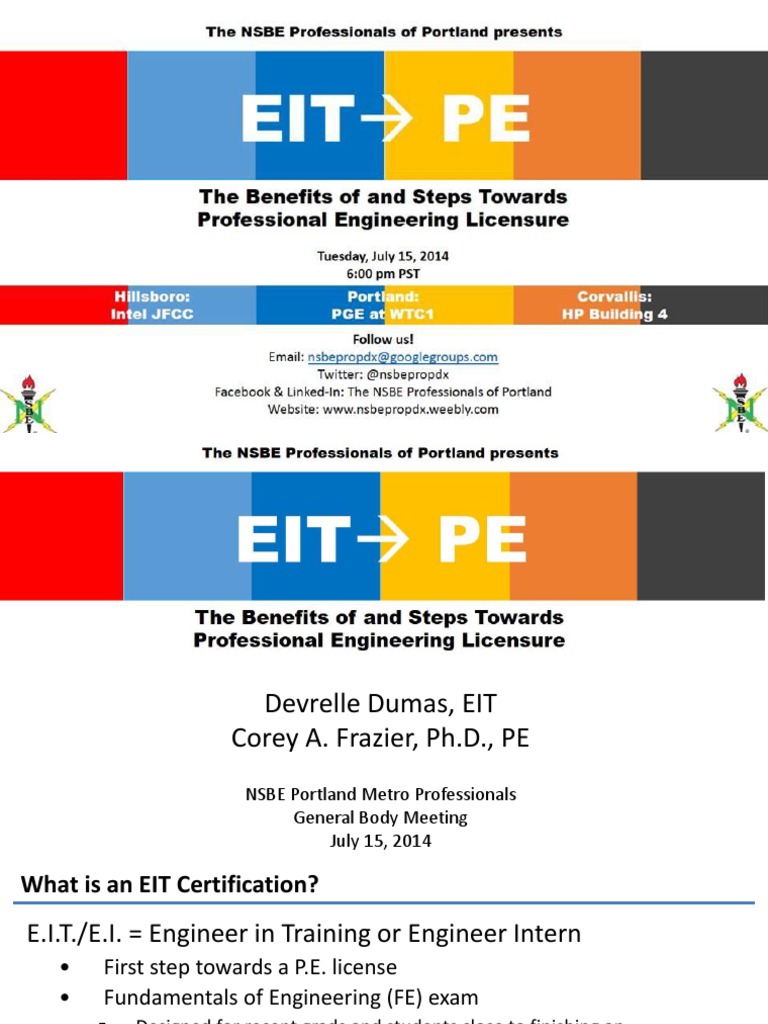 Workbooks civil engineering fe exam preparation workbook : eit to pe presentation | Engineer | Professional Certification
