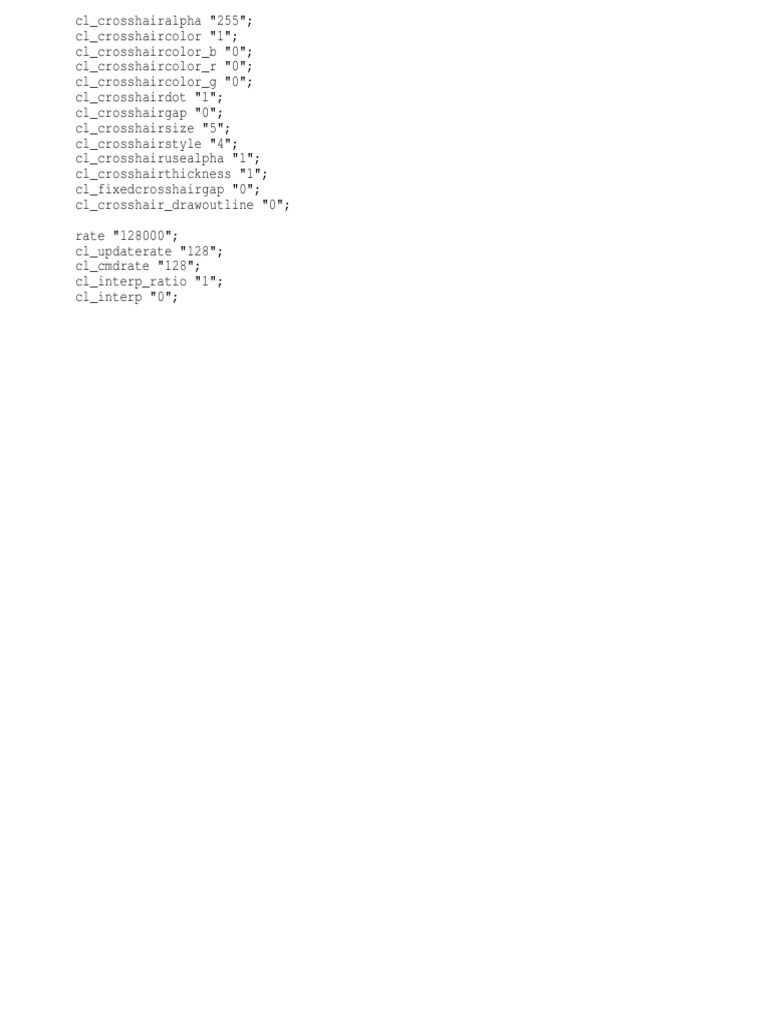 CS:GO Crosshair and Network Settings | PDF