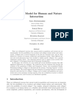 A Minimal Model for Human and Nature Interaction (NASA)