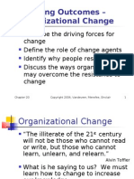 Learning Outcomes - Organizational Change