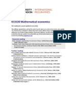 Reading List EC3120 Mathematical Economics