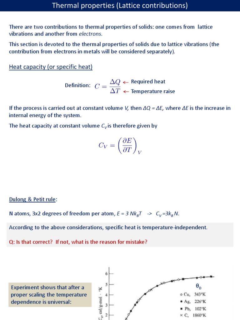 Heat Capacity (Or Specific Heat) | PDF | Science & Mathematics