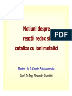 Reactii Redox Si Cataliza Cu Ioni Metalici [Compatibility Mode]