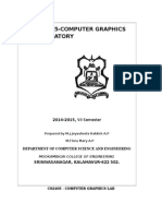 Cs2405 Computer Graphics Lab Manual-New