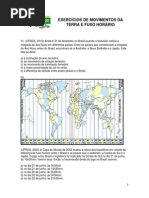 Exercícios de Fuso Horário - 6º Ano | PDF | Londres | Cidade