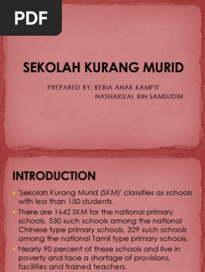Sekolah Kurang Murid Pdf Social Group Teachers