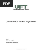 O Exercício Da Ética Na Magistratura