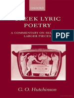 Hutchinson - Greek - Lyric Poetry A Commentar