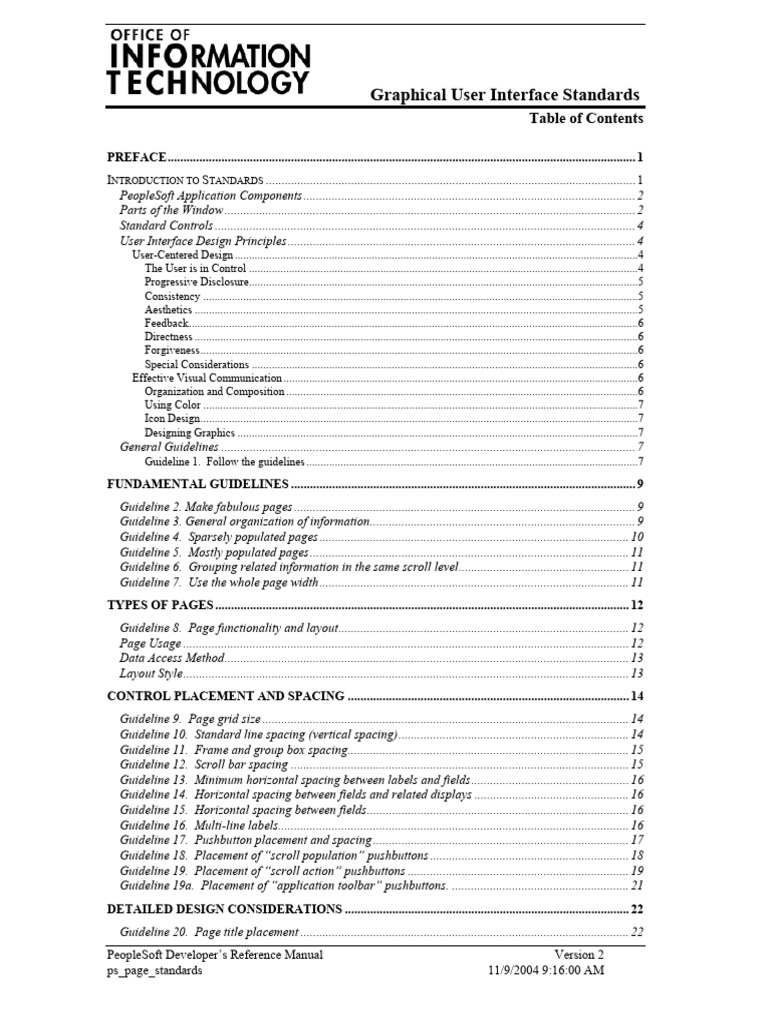 PeopleSoft UI Design Standards Guide | PDF | Icon (Computing) | Window ...