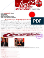The Coca Cola Company PLC Official Yearly Prize Award Winners Notification