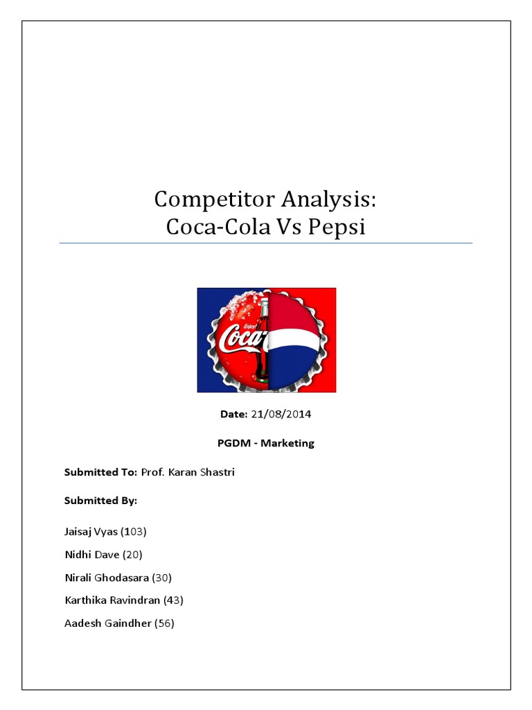 Competitor Analysis | PDF | Coca Cola | Pepsi Co