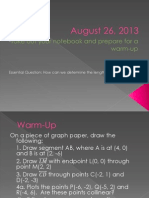 Day 2 - Segment Length Distance Formula and Midpoint