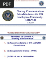 NSA Leaks August 25, ICREACH, CRISSCROSS, PROTON, Ed Snowden 2014 Sharing Communications Metadata Across the US