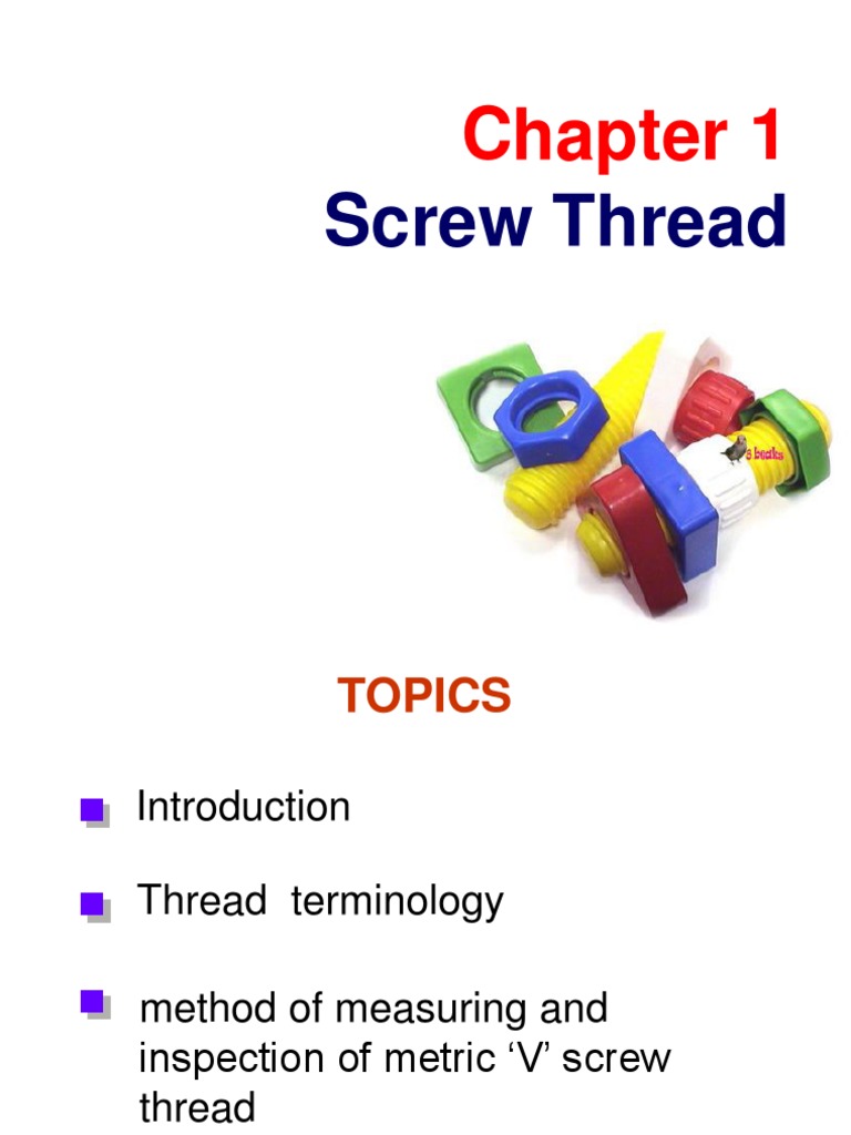 Chapter 1 Screw Thread | PDF | Screw | Tools