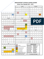LDCSB School Year Calendar 2014-15