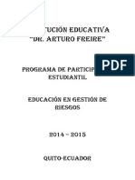 Participacion Estudiantil Gestion en Riesgos. 2015