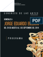  Congreso de las Artes Homenaje a Jorge Eduardo Eielson - Programacion 