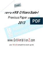 IBPS Officer Scale I 2013 Paper