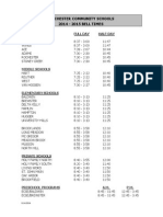 Rochester Community Schools bell times for 2014-15 school year