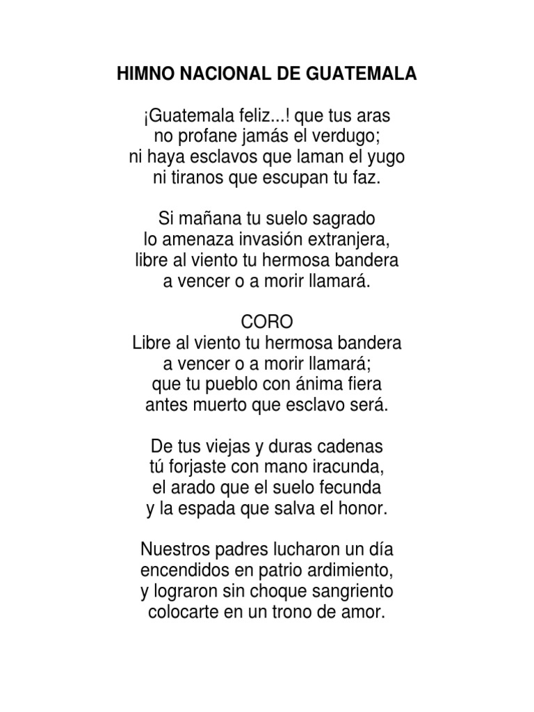 Himno Nacional de Guatemala Ciencia (general) Ciencia