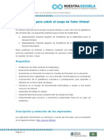 Convocatoria para Tutor Virtual