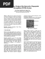 User Interface Design of The Interactive Fingerprint Recognition (INFIR) System