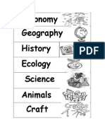Astronomy Geography History Ecology Science Animals Craft