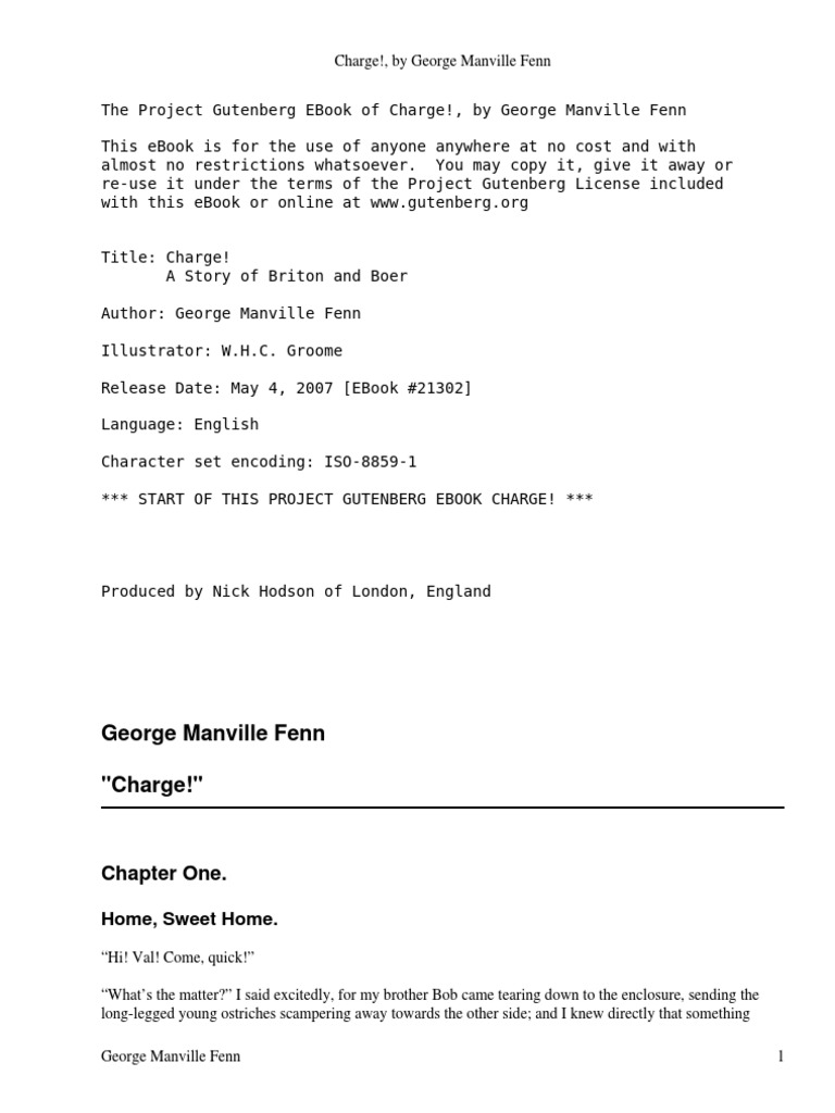 Charge! A Briton and Boer Tale | PDF | Poetry