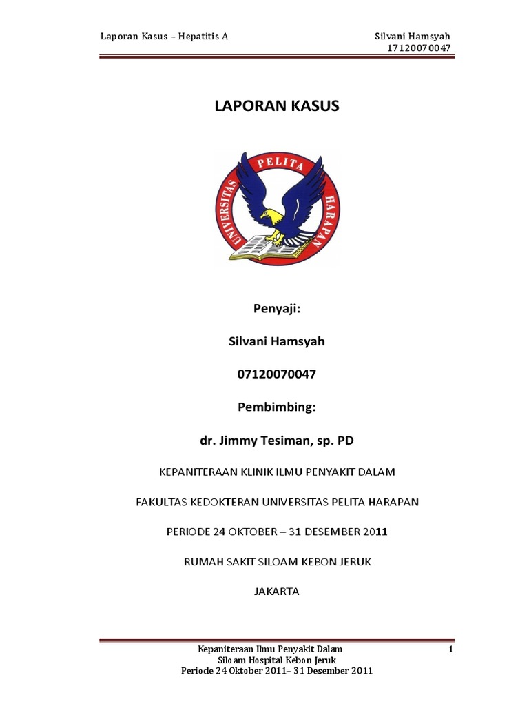 Contoh Laporan Kasus Hepatitis