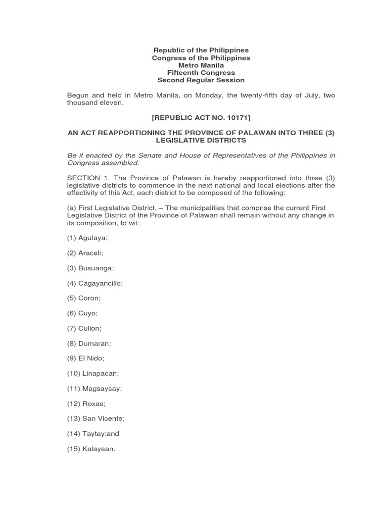 R.A 10171 | PDF | United States House Of Representatives | Philippines